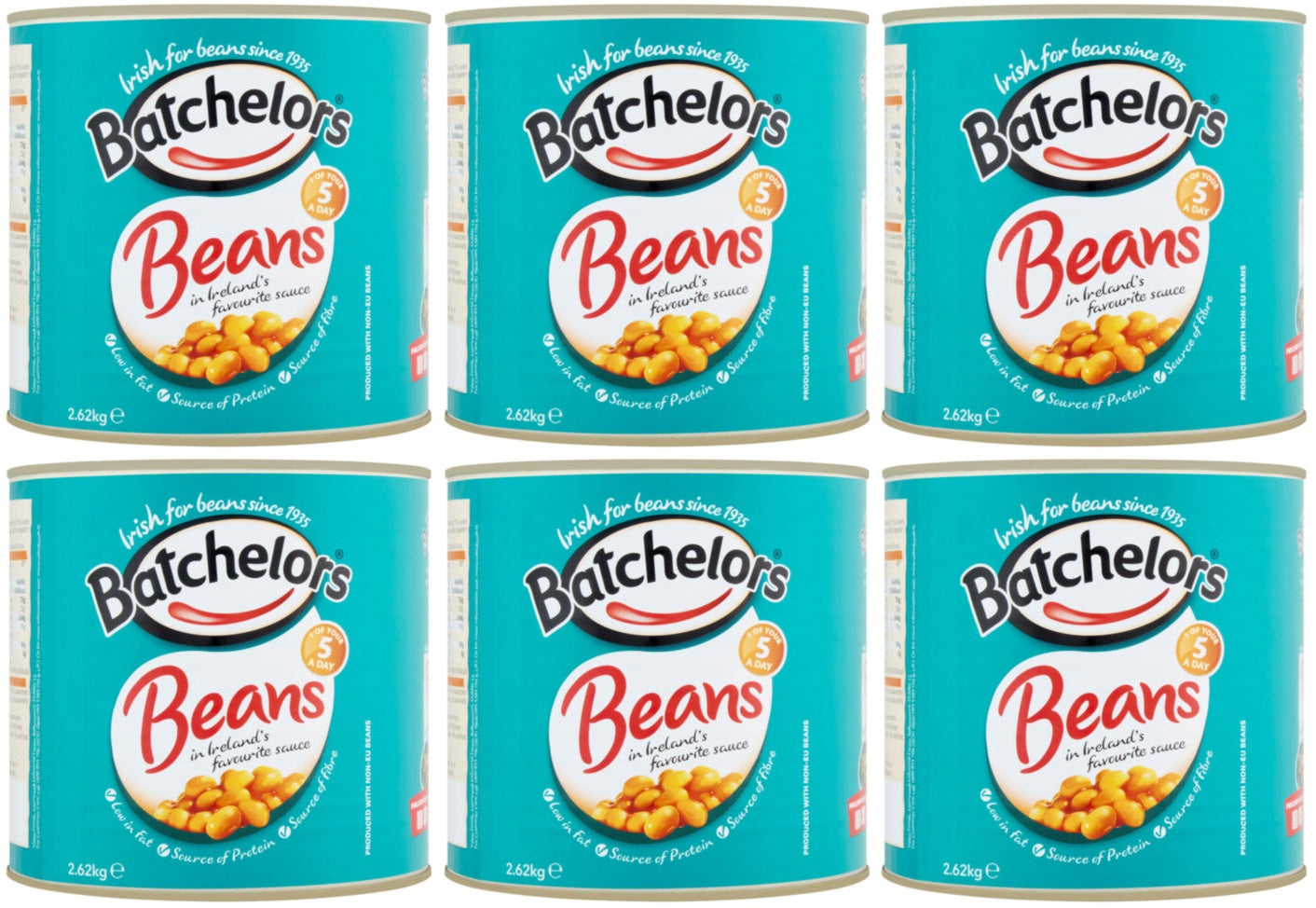 6 x Batchelors Beans 2.62Kg