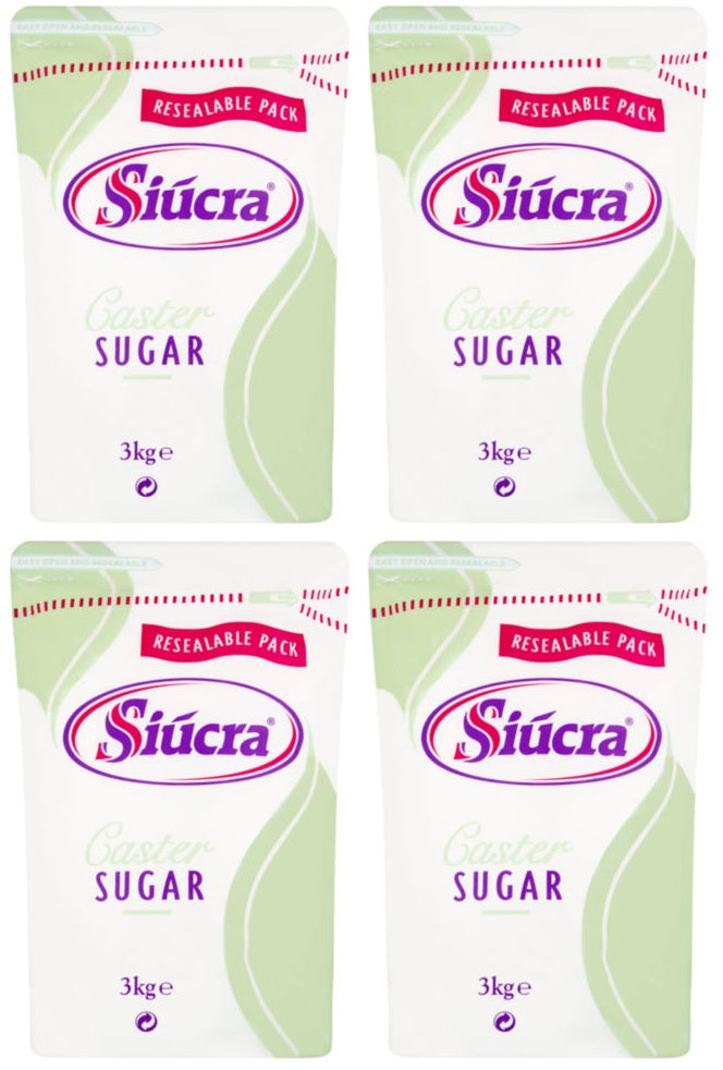 4 x Siúcra Caster Sugar 3Kg
