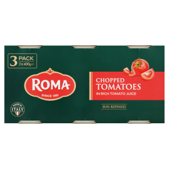8 x Roma Chopped Tomato 3pk - 3X400G