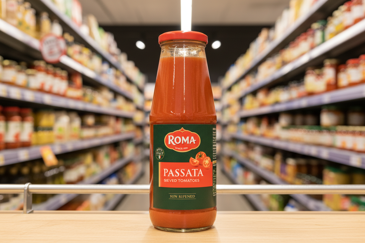 12 x Roma Passata Glass Jar - 680G