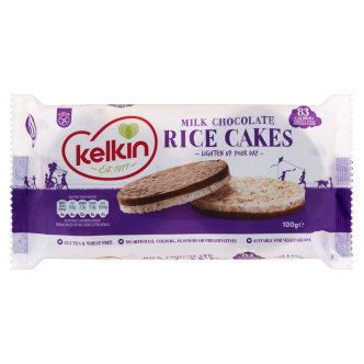 Kelkin Milk Chocolate Covered Rice Cakes 100Gm