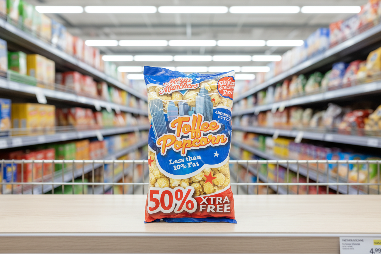 24 x Mega Munchers Toffee Popcorn +50% 150Gm