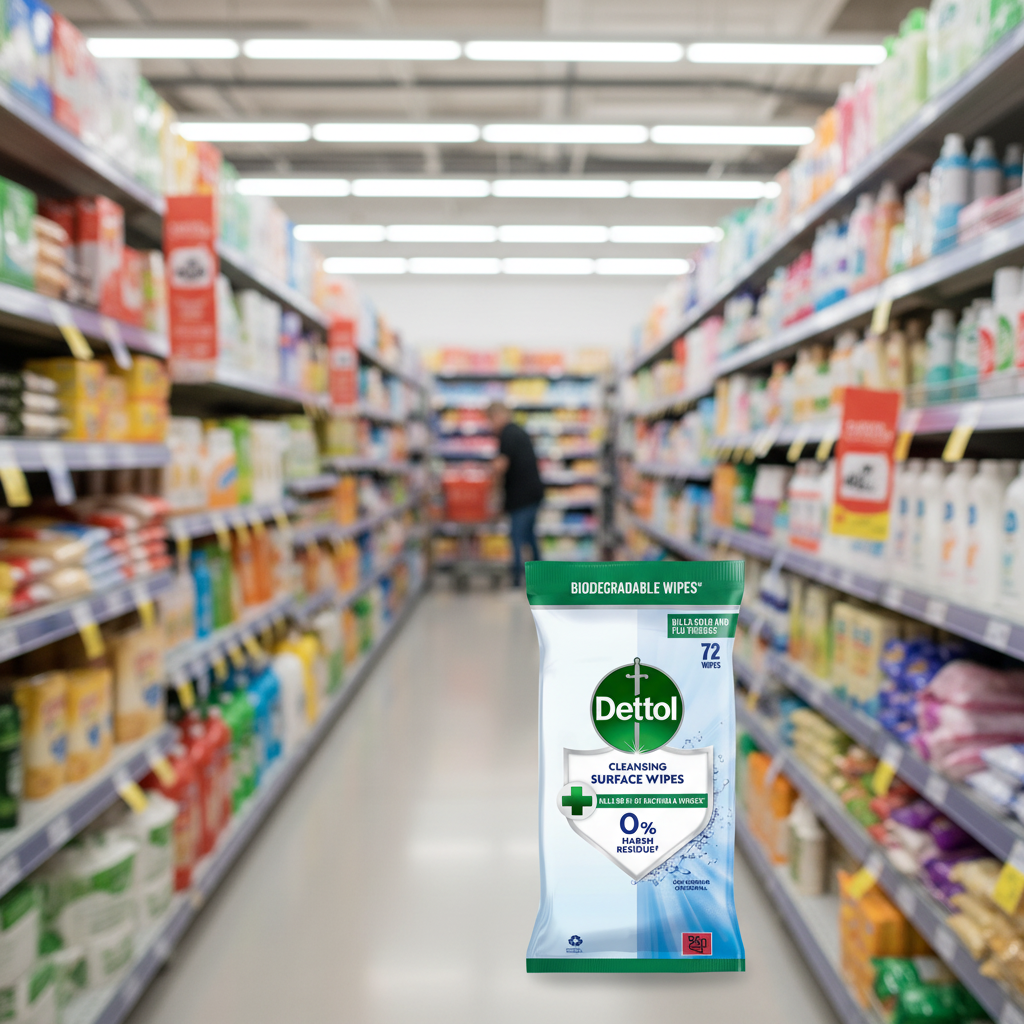 6 X Dettol Surface Wipes - 72 Pack