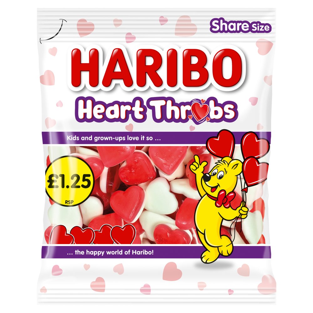 12 X Haribo Heart Throbs - 140Gm