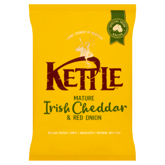 16 x Kettle Crisps Irish Cheddar & Red Onion - 130GM