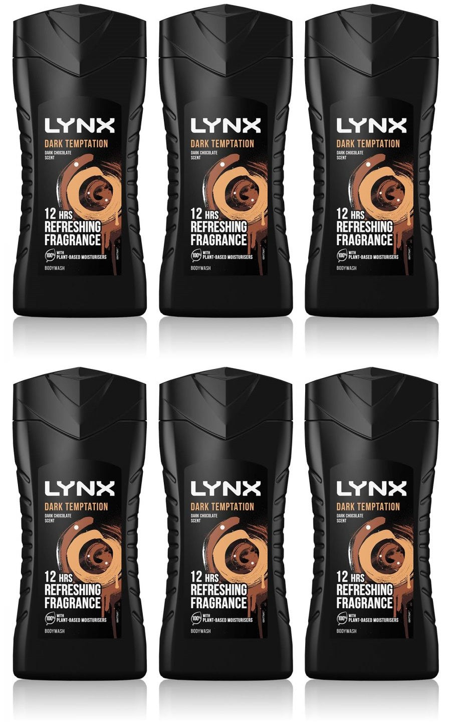 6 x Lynx Shower Gel Dark Temptation 225 Ml