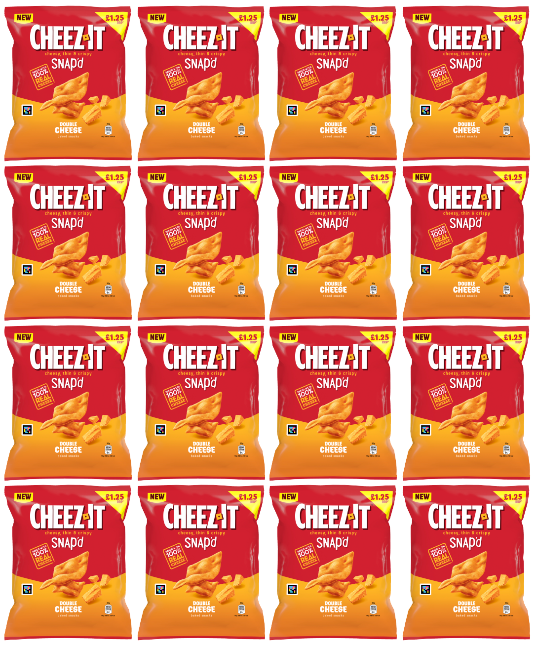 16 x Cheez-it Snap'd Double Cheese - 65GM