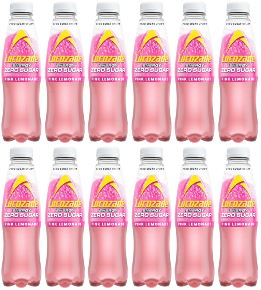 12 x Lucozade Zero Pink Lemonade - 500ML