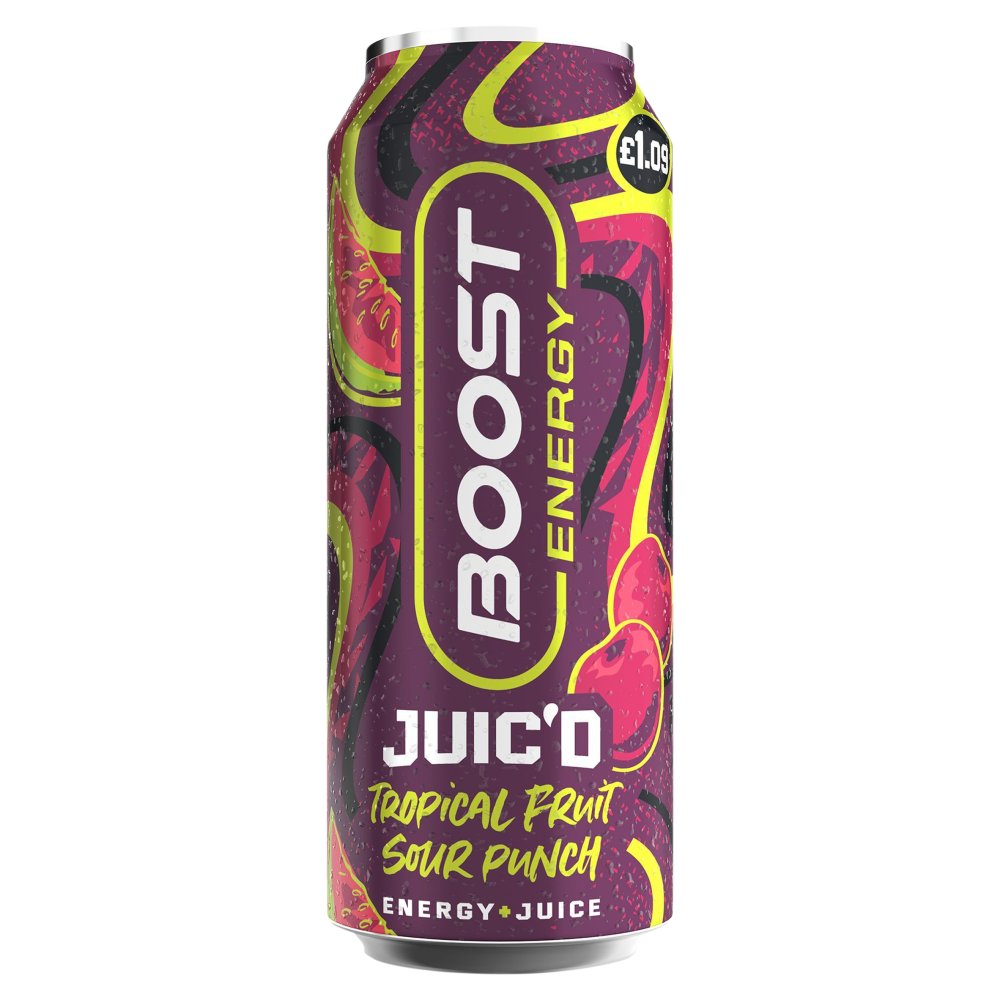 12 x Boost Juic'd Tropical Fruit Sour Punch - 500ML