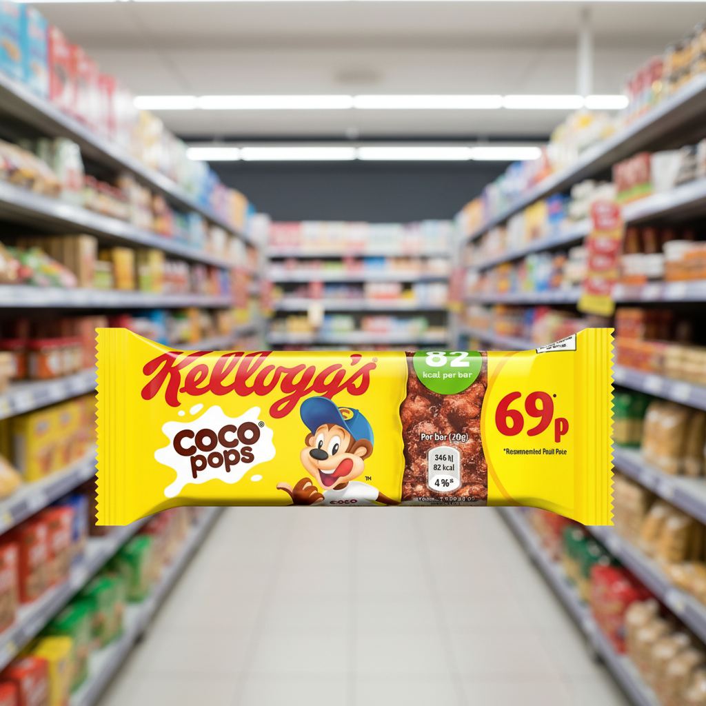 25 x Kelloggs Coco Pops Cereal & Milk Bar - 20GM