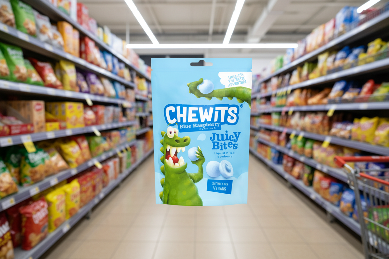 12 x Chewits Blue Raspberry Juicy Bites - 115GM
