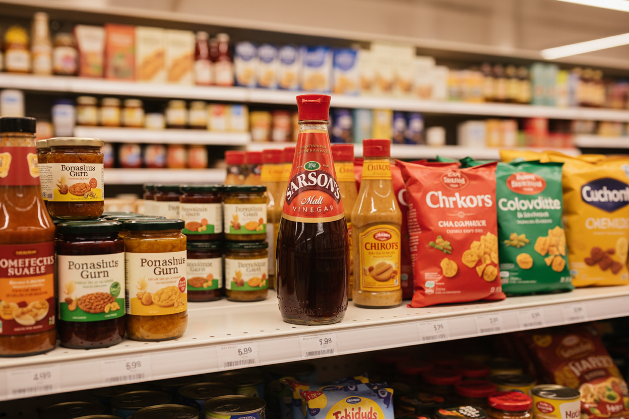 12 x Sarsons Brown Malt Vinegar Table 250Ml