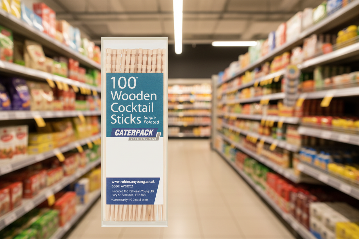 12 x Cocktail Sticks Wooden 100 Pack