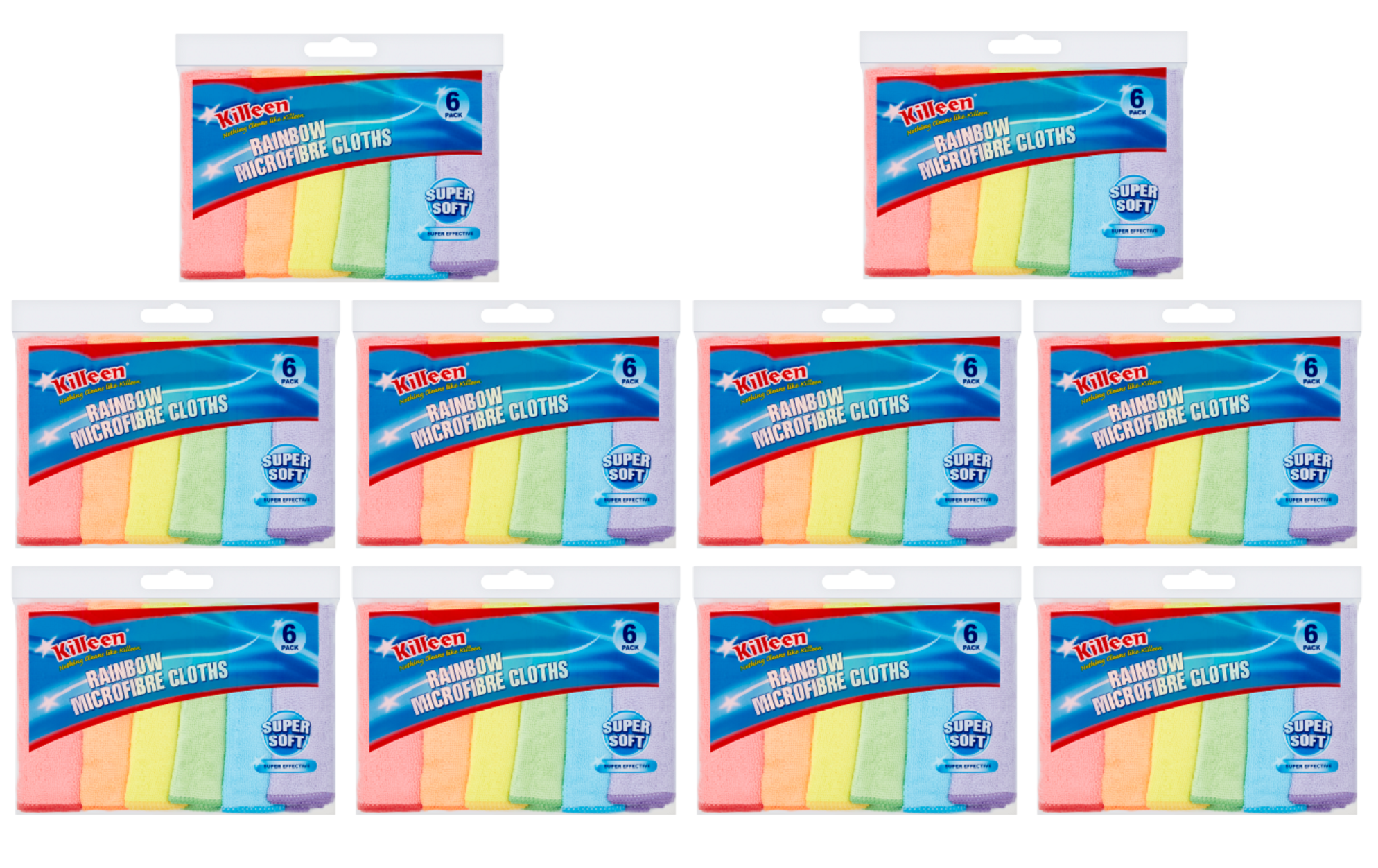 10 x Killeen Mircofibre Cloth - 6 PACK