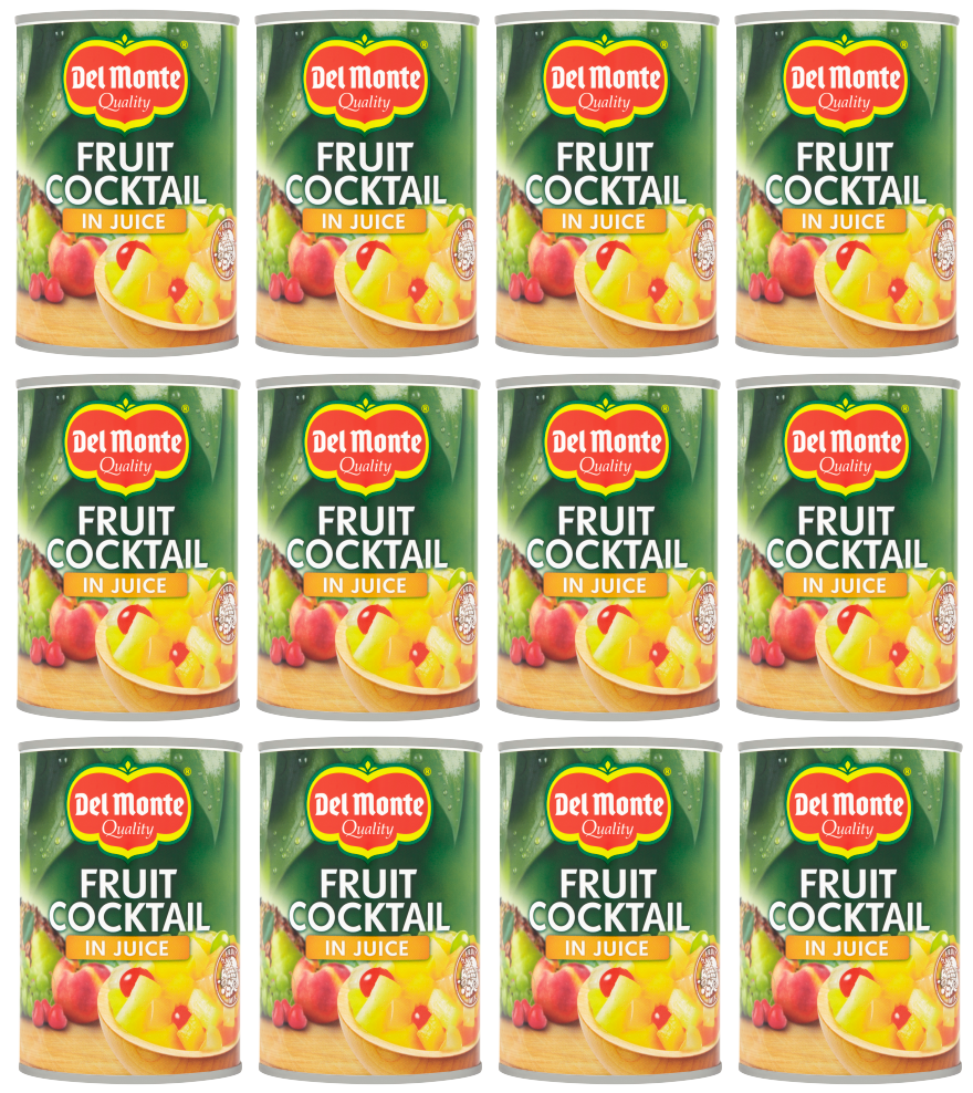 12 x Del Monte Fruit Cocktail In Juice 415Gm