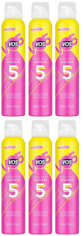 6 x V05 Mousse Mega Hold - 200ML
