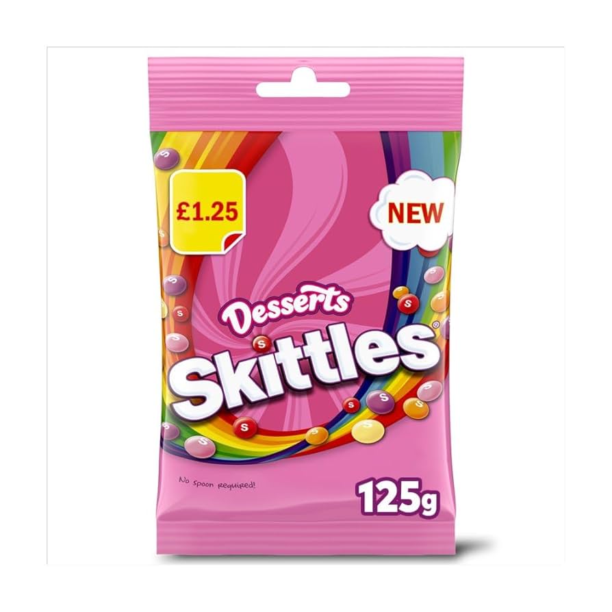 12 x Skittles Desserts Flavoured Treat Bag - 125GM