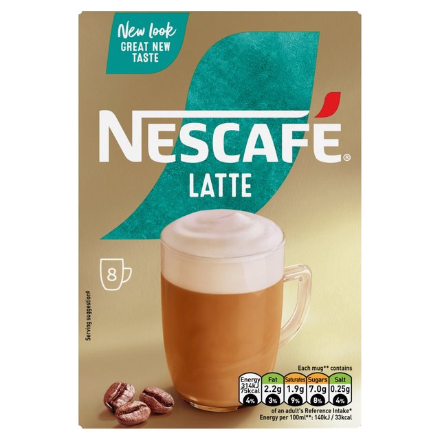 6 x Nescafe Gold Latte Sachet 8'S 144G