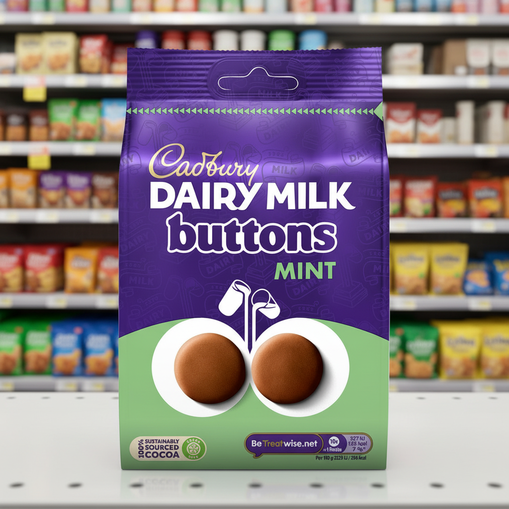 10 x Cadbury Dairy Milk Buttons Mint 110G