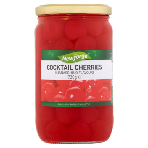 6 x Newforge Cocktail Cherries Maraschino Flavour 720G