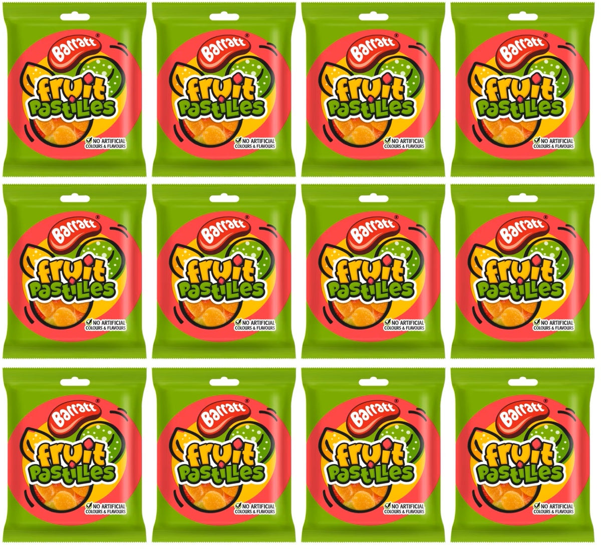 12 X Barratt Fruit Pastilles - 140Gm