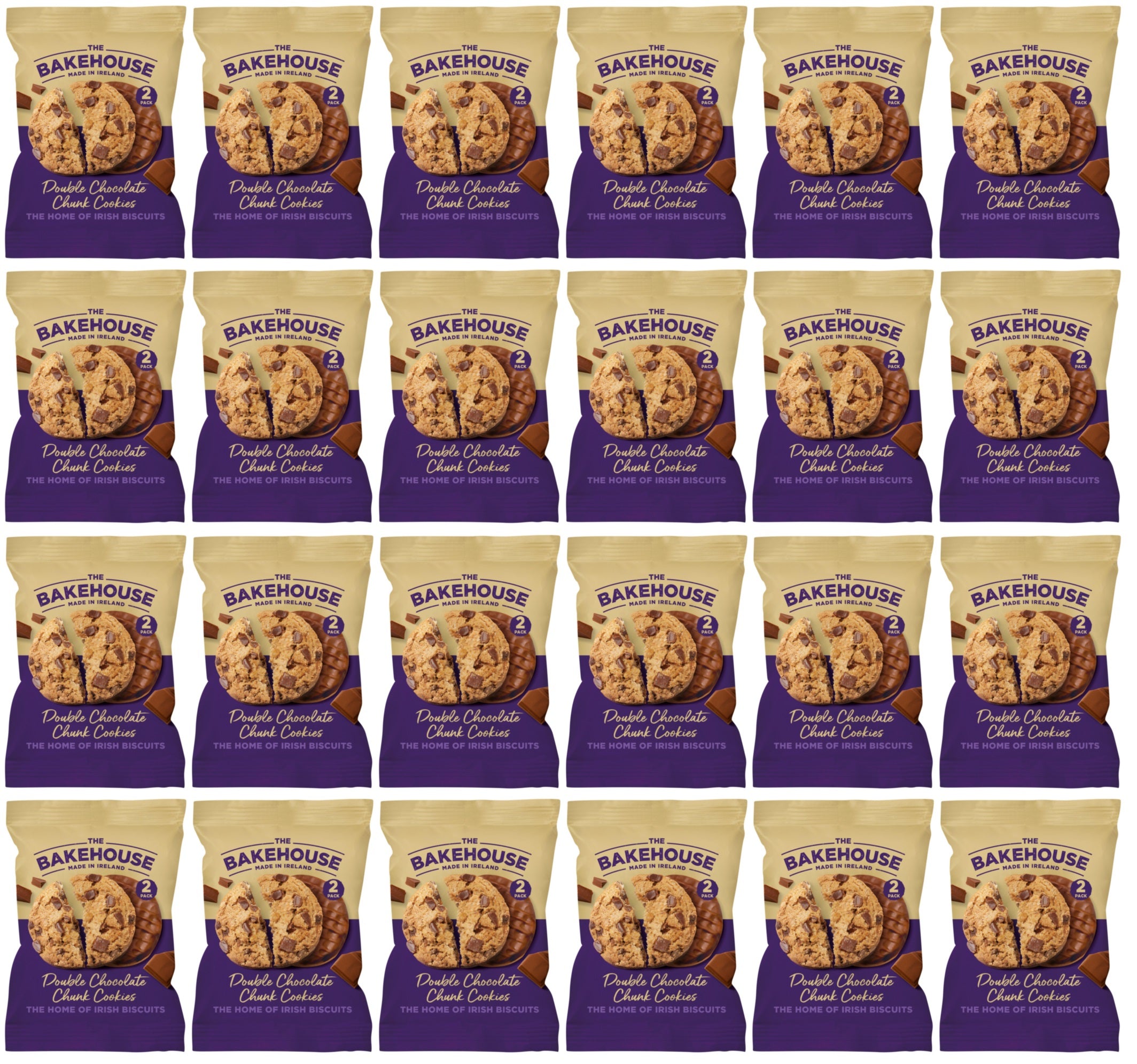 24 x The Bakehouse Double Chocolate Chunk Cookies 45G