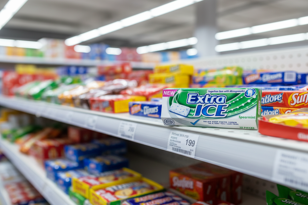 30 x Extra Ice Spearmint Chewing Gum Sugar Free 10 Pieces