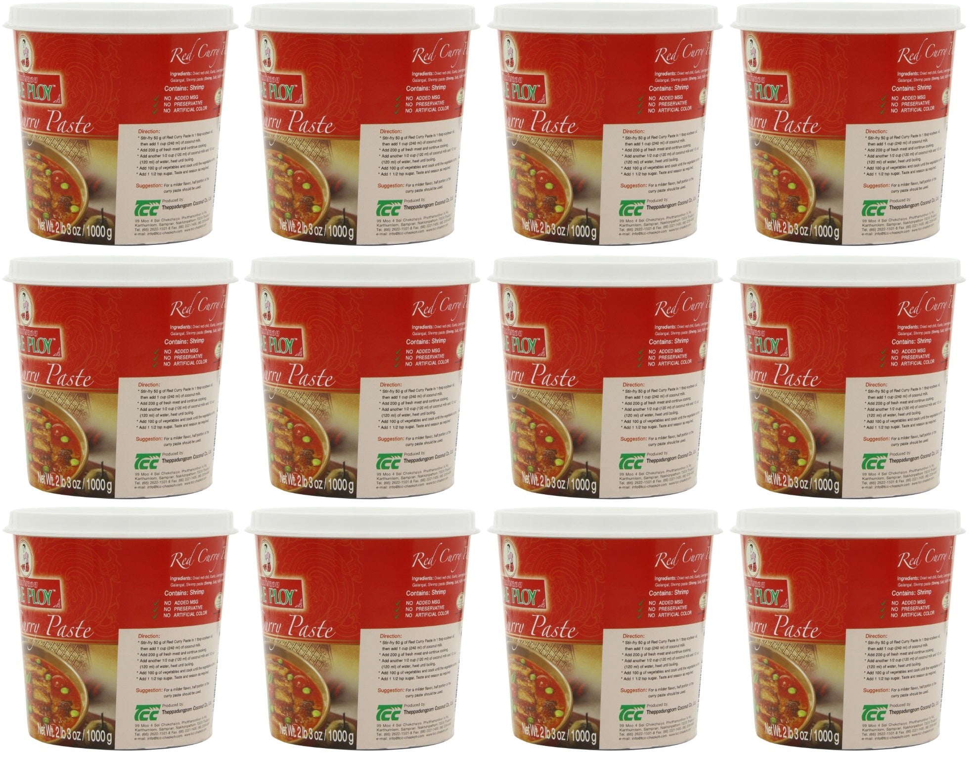 12 x Mae Ploy Curry Paste Red