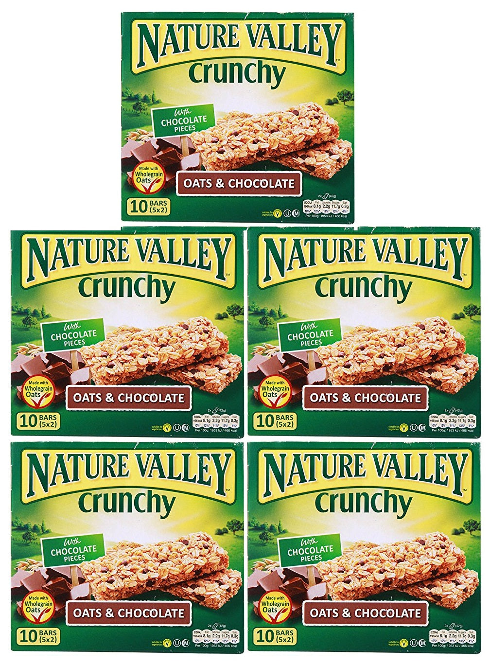 5 x Nature Valley Crunchy Oats & Dark Chocolate 5 X 42G (210G)