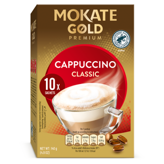 12 x Mokate Gold Premium Cappuccino Classic - 140GM