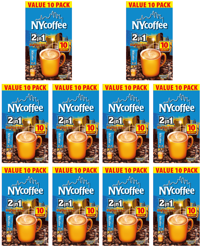 10 x Ny Coffee 2in1 10 Sachets - 10PK