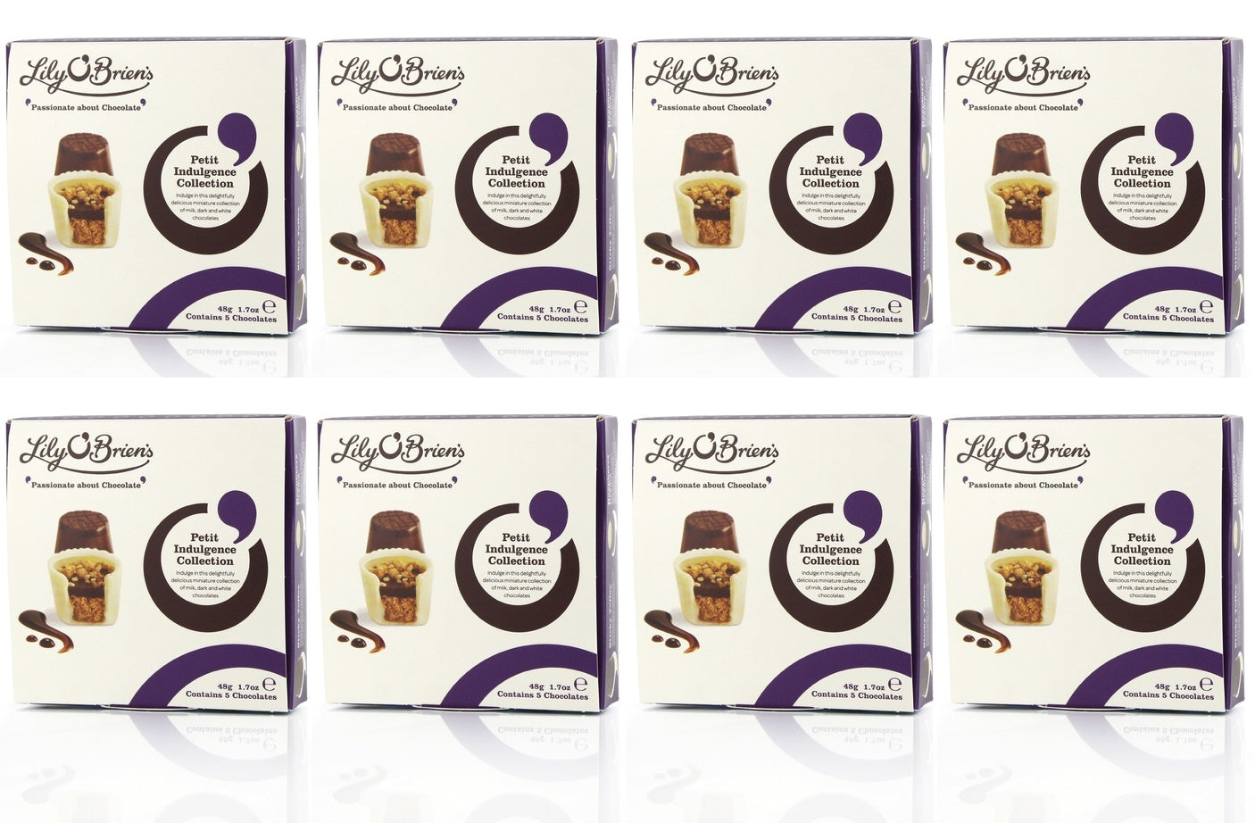 8 x Lily O Briens Petit Indulgence Collection 48G