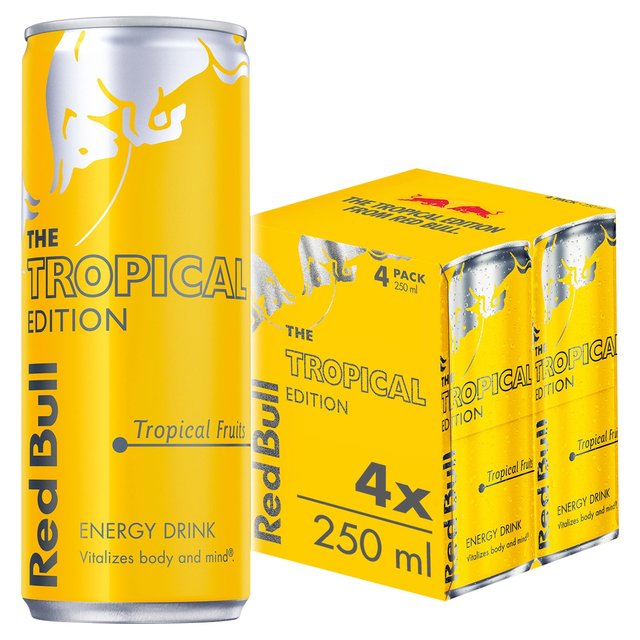 6 x Red Bull Tropical Edition 4 Pack 250Ml