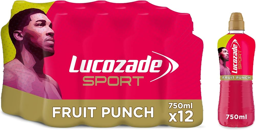 12 x Lucozade Sport Drink Fruit Punch 750Ml