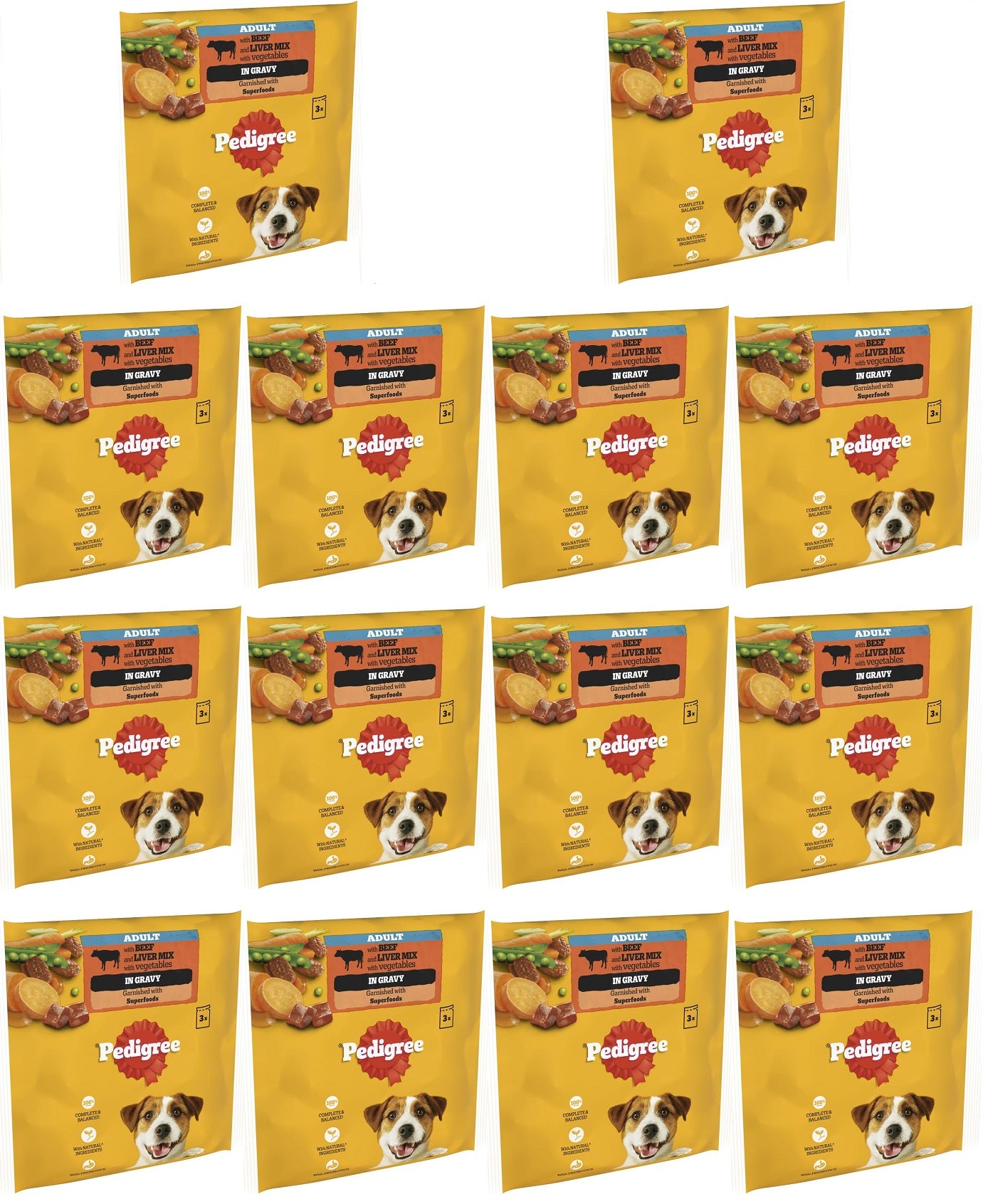 14 x Pedigree Dog Pouch Beef - 300GM