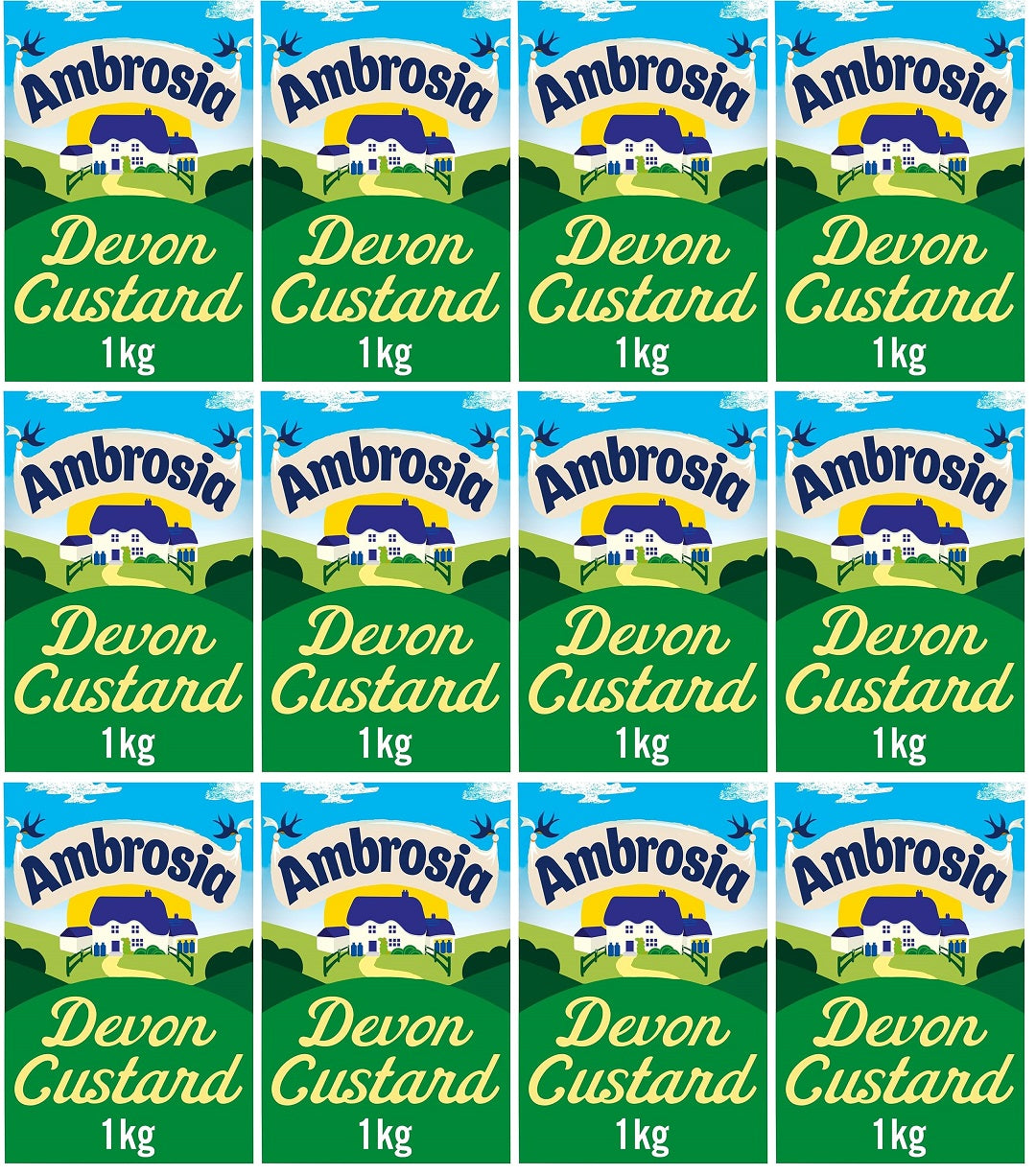 12 x Ambrosia Devon Custard - 1KG