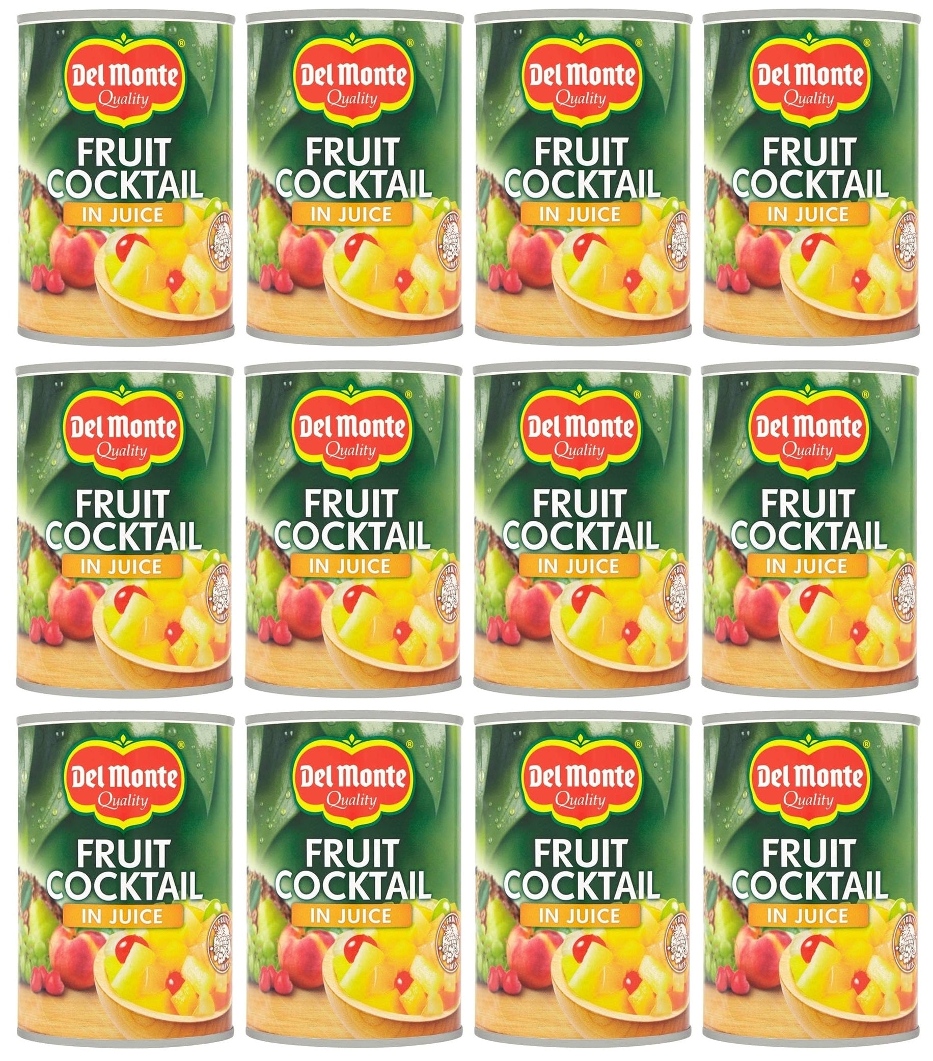 12 x Del Monte Fruit Cocktail In Juice 415G