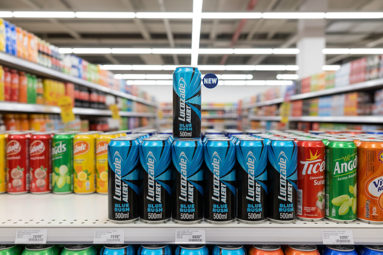 12 x Lucozade Alert Blue Rush - 500ML