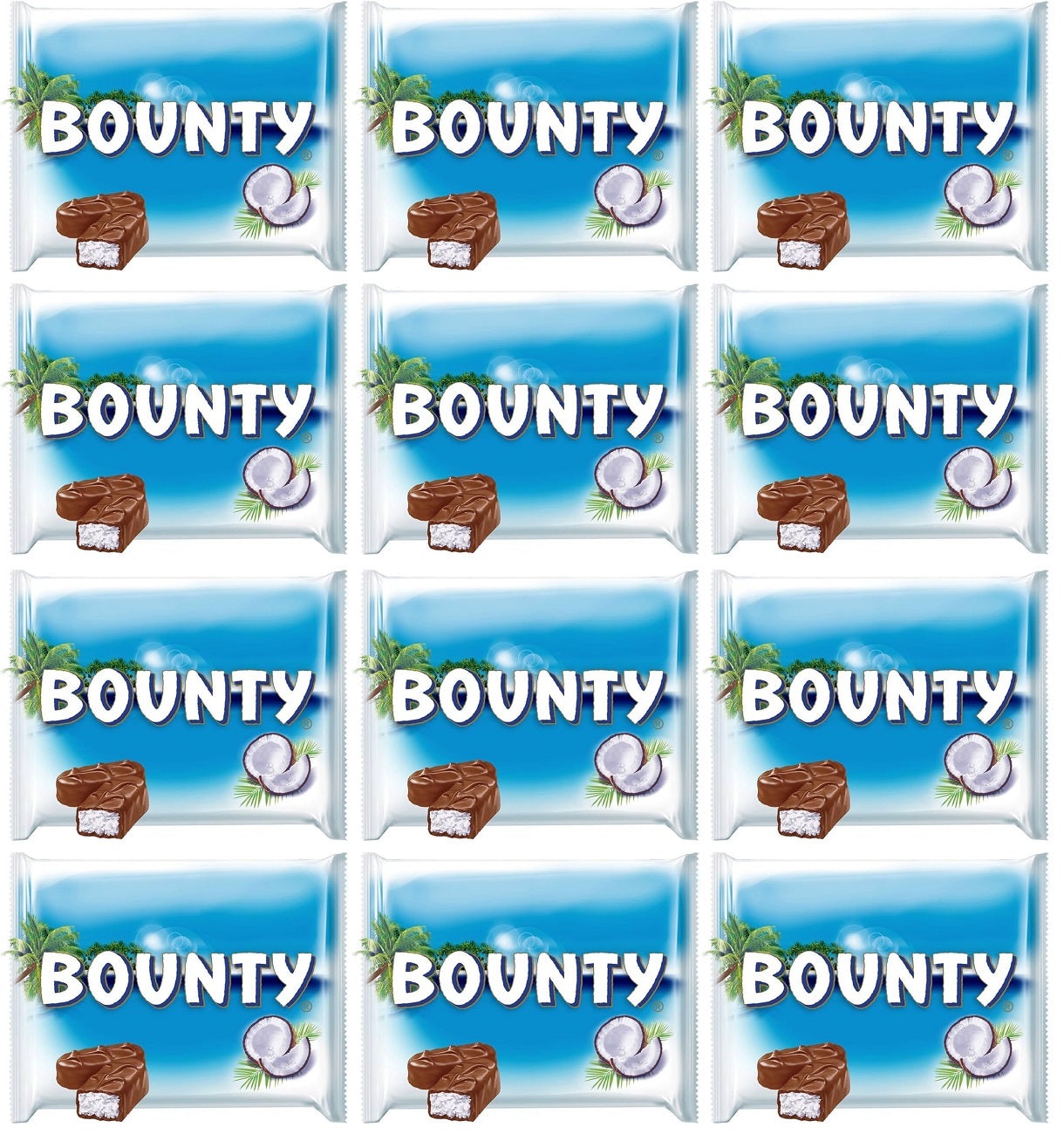 12 X Bounty Milk Chocolate 7Pk - 399Gm