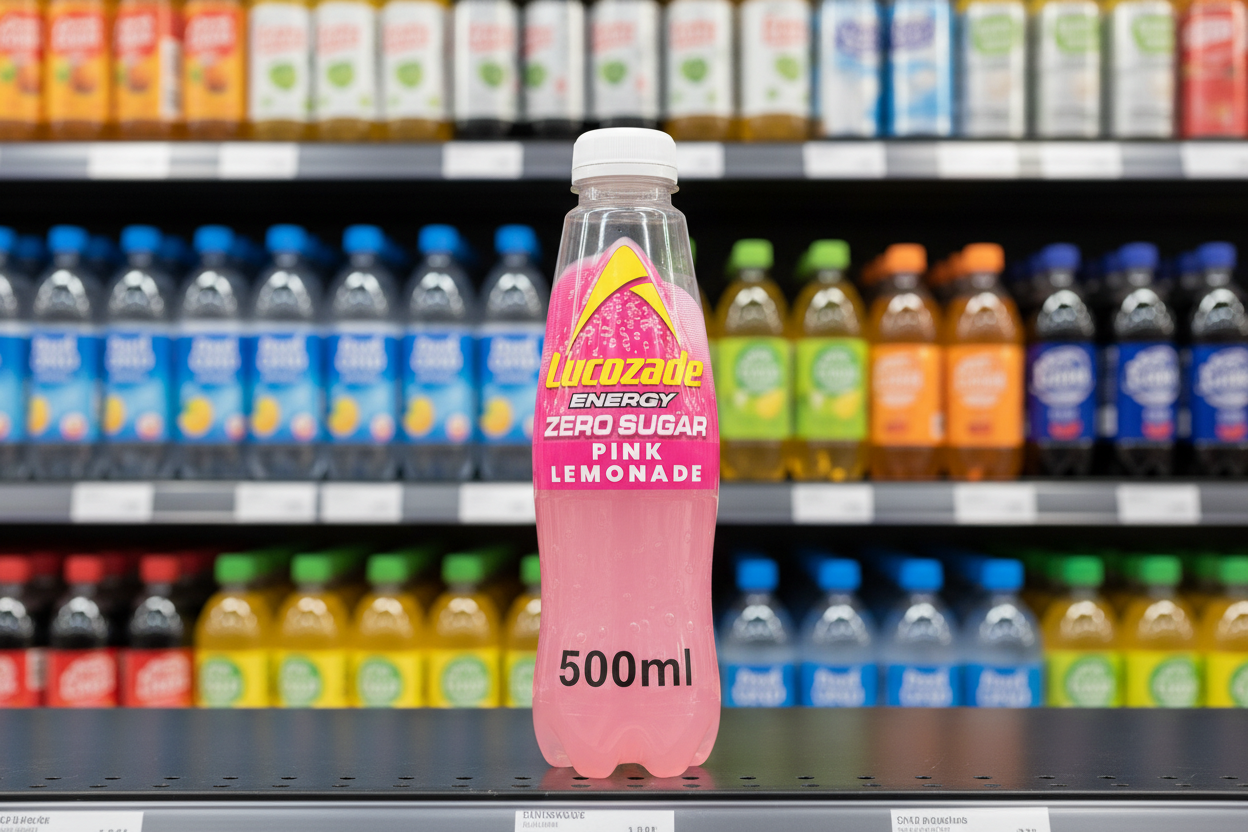 12 x Lucozade Zero Pink Lemonade - 500ML
