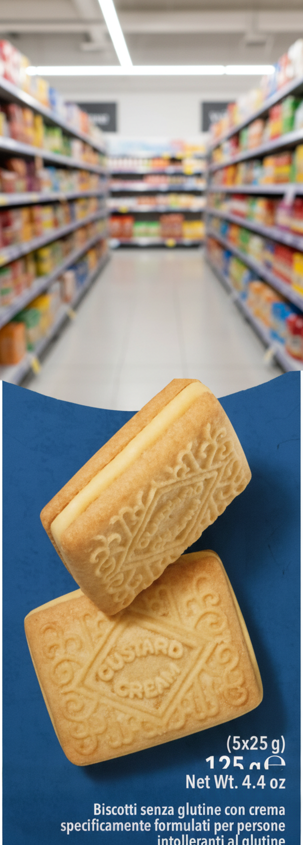 6 x Schär Gluten-Free Custard Creams 5 X 25G (125G)