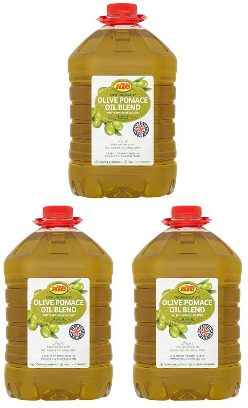 3 x Ktc Olive Pomace Oil Blend With Spanish Olives 5 Litres