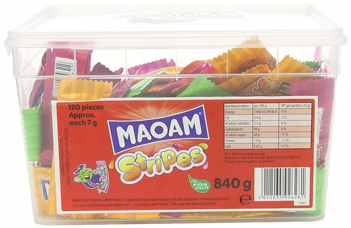 120 x Maoam Stripes Tub