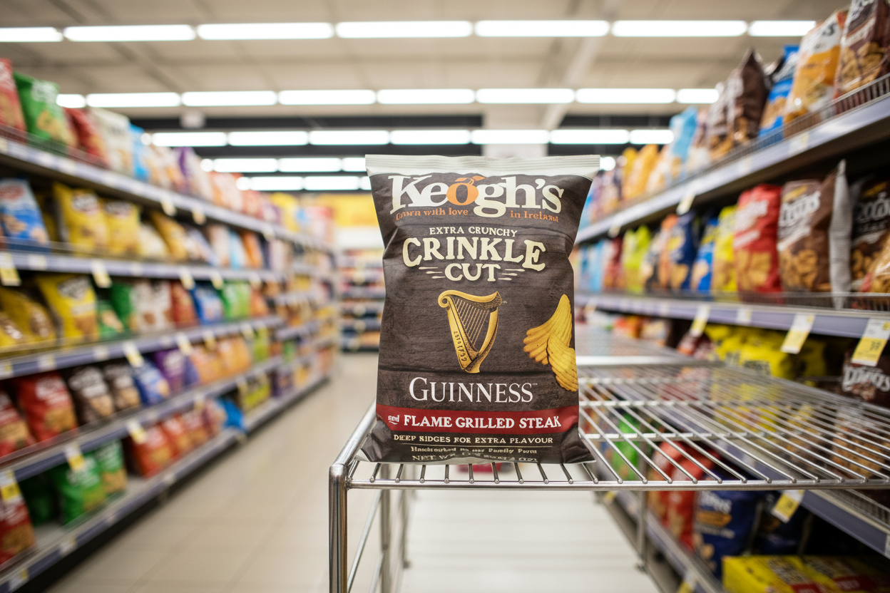 12 x Keogh's Crinkle Cut Guinness & Flame Grilled Steak 125G