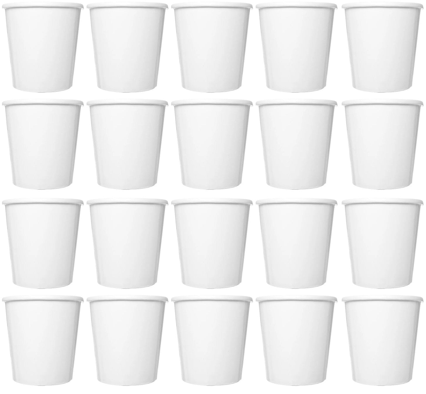 20 x Soup Container Clear Plastic Lid 8/12O