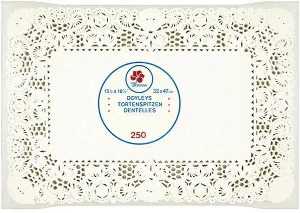 4 x Doylies White 10X14.5 Inches