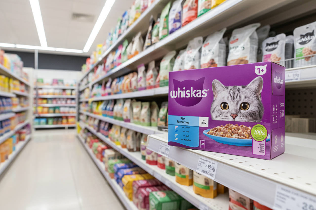 4 x Whiskas 1+ Fish Favourites In Jelly 12 X 85G (1.02Kg)