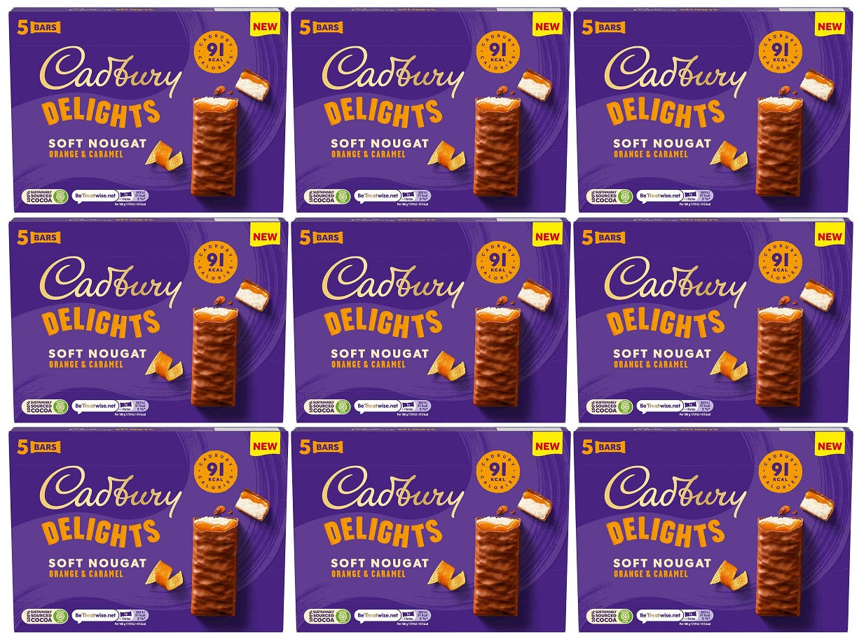 9 x Cad Delights Orange 5Pk 110G 9Ca