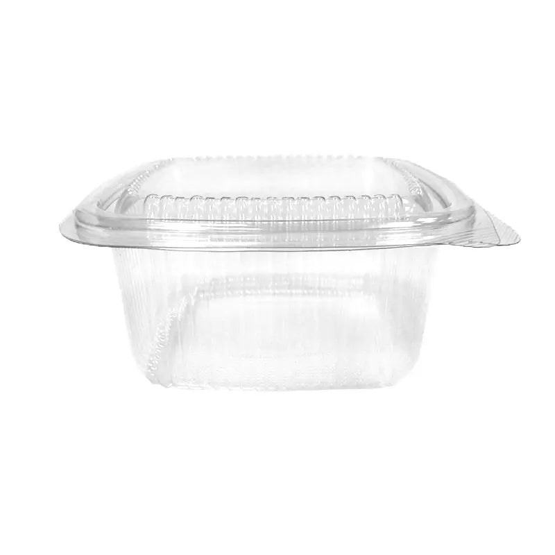 8 x Container Salad Square Hinged 500Ml