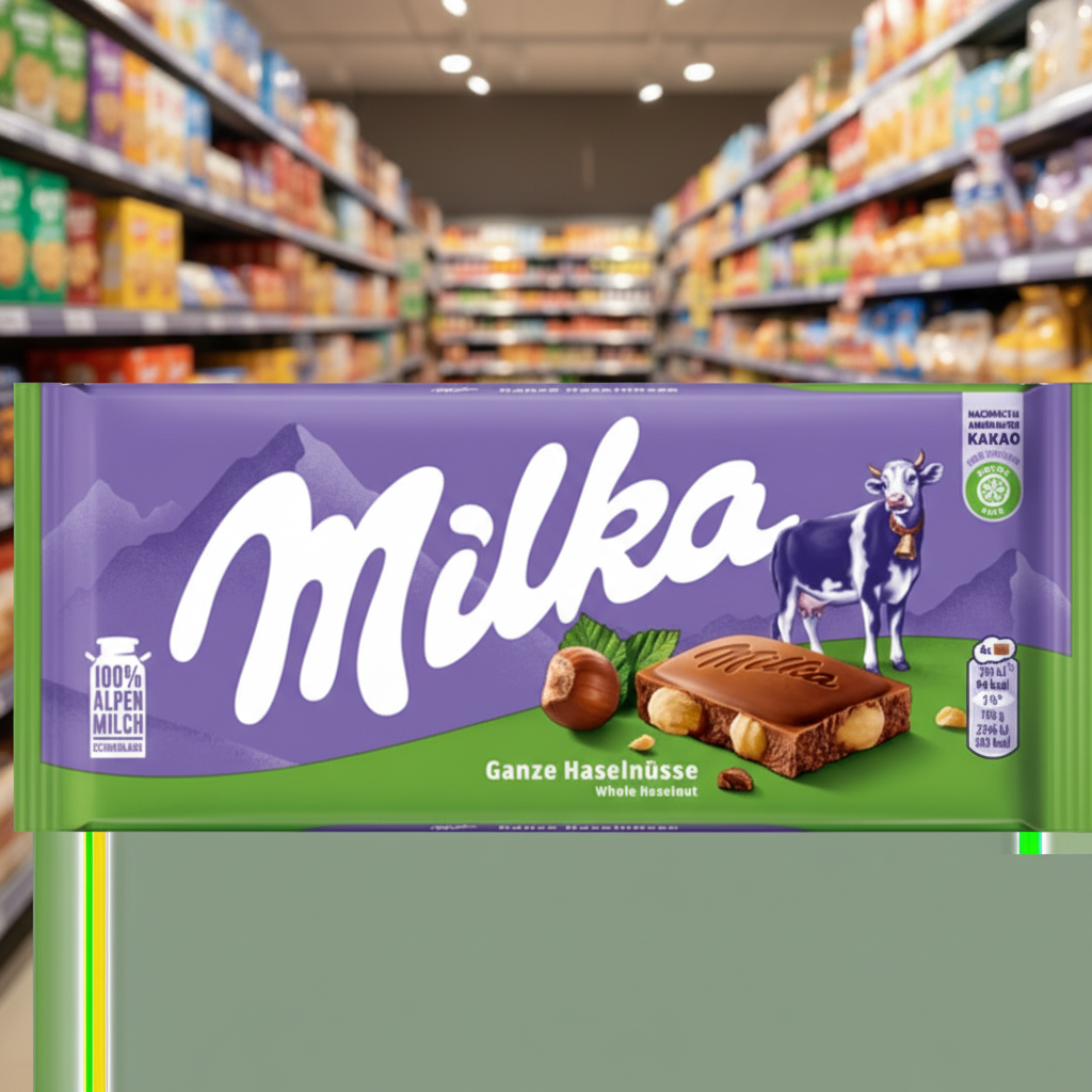 17 x Milka Whole Hazelnut - 95GM